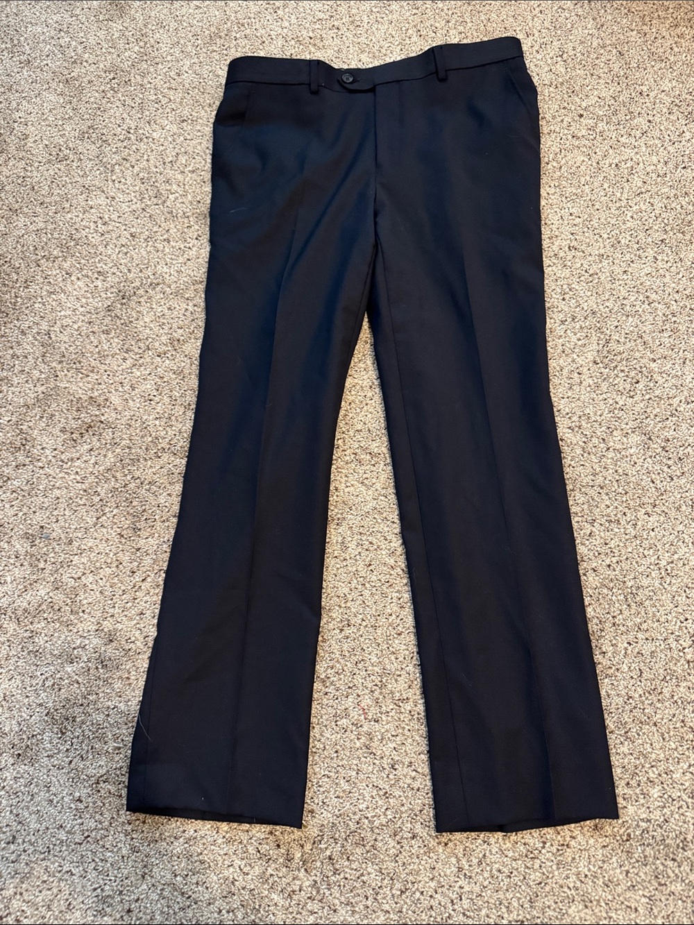 Mantoni Men's Black Dress Pants Classic Straight Fit size 32x31 - 100% Wool